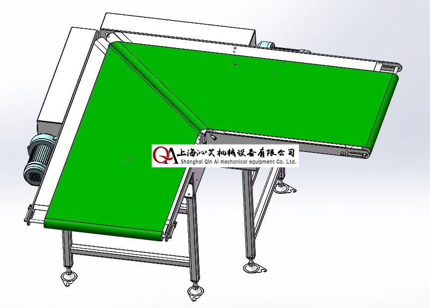 直角轉彎皮帶輸送機示意圖 直角轉彎皮帶輸送機示意圖